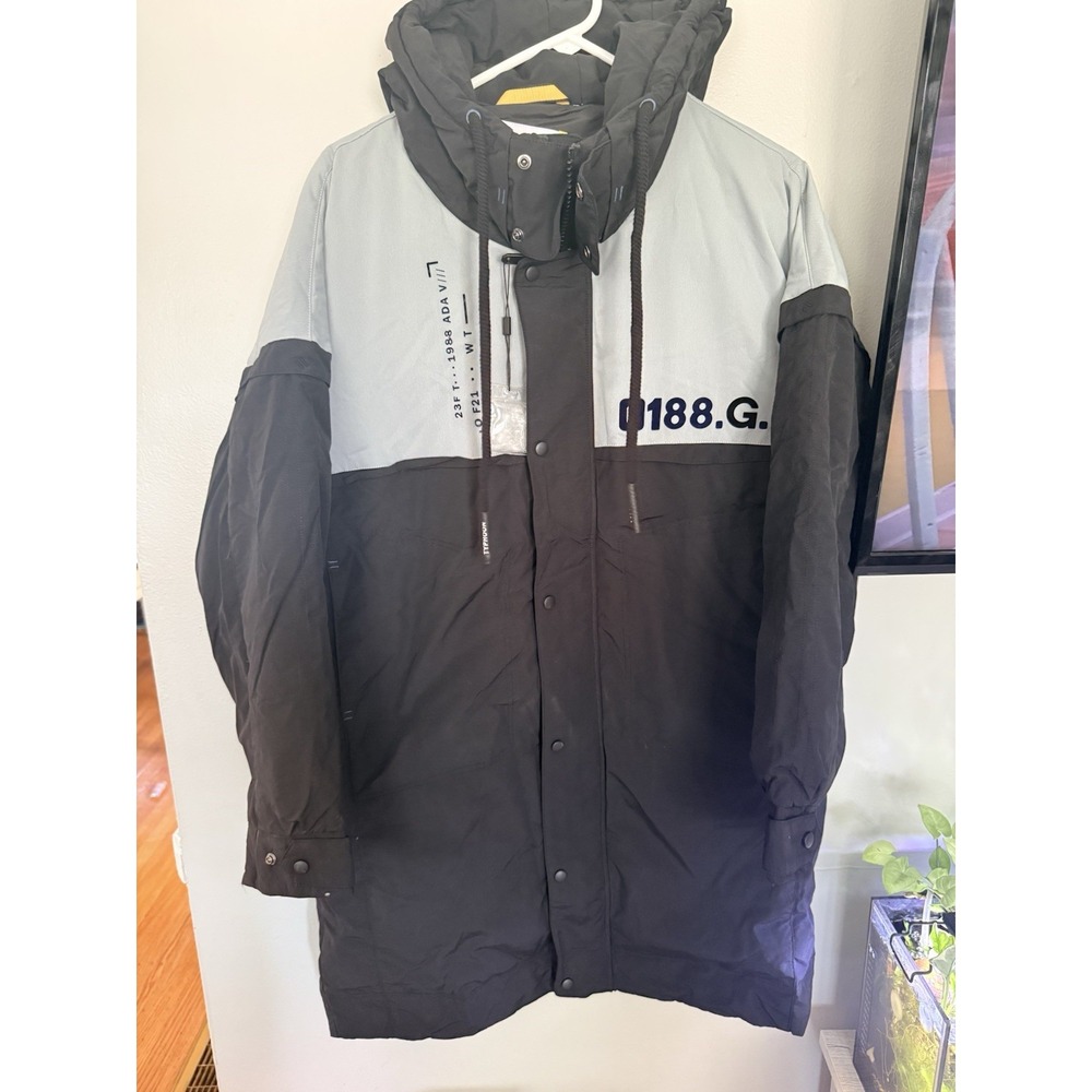 New Apres Ski Coat Black Mens XL Down Filling Puffer Jacket Outerwear